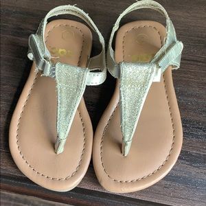 Toddler gold sandals